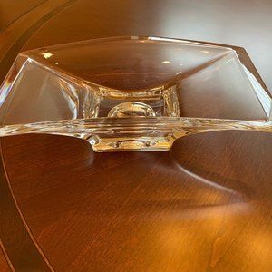 Rare Nambe 14" Crystal Planar Bowl designed by Karim Rashid